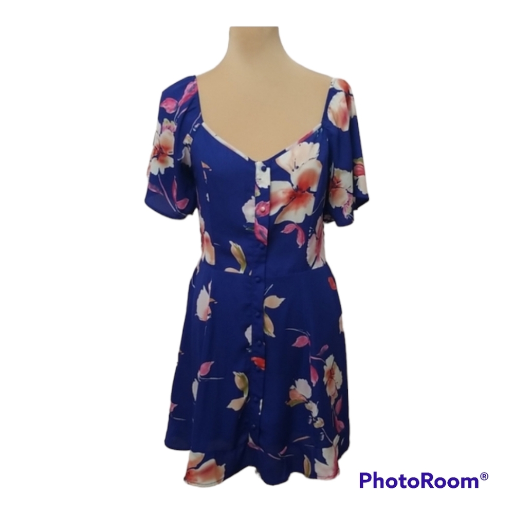 Sienna Sky blue floral dress, size L